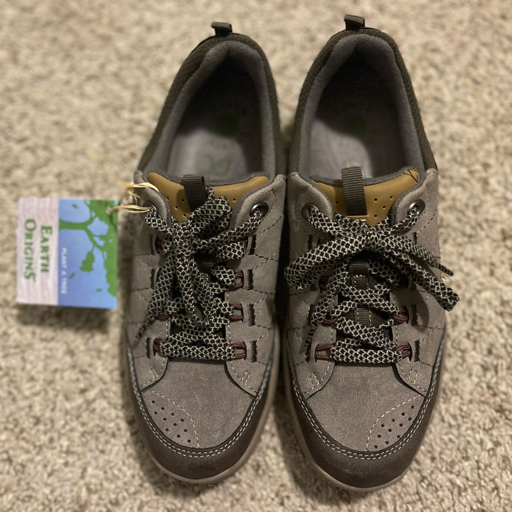 Earth Origins Flinn Suede Lace Up Walking Shoes Women’s 7.5